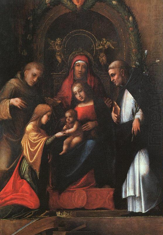 CORNELISZ VAN OOSTSANEN, Jacob The Mystic Marriage of St. Catherine dfg china oil painting image